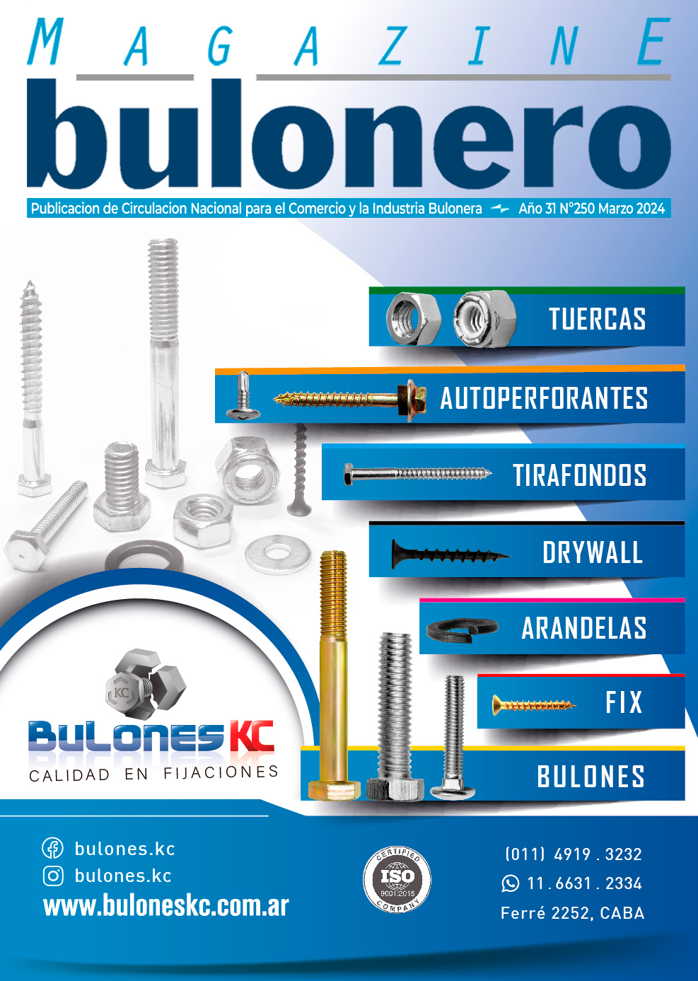 Tapa Magazine Bulonero Bulones KC Marzo 2024